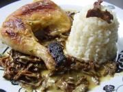 Poulet à la crème et aux girolles