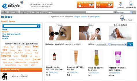e-citizen :  la boutique bio