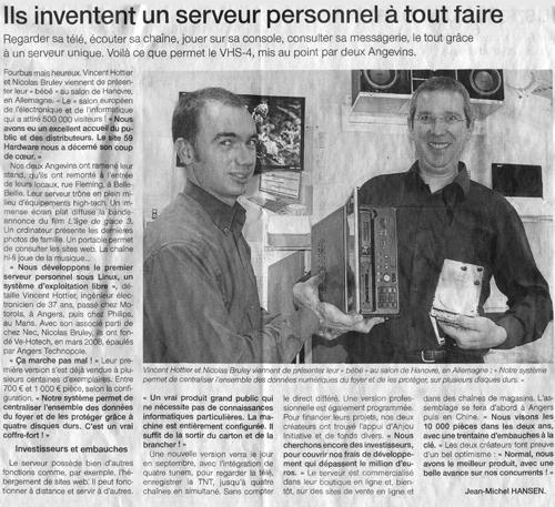 Ouest France Ve-hotech VHS-4 serveur personnel