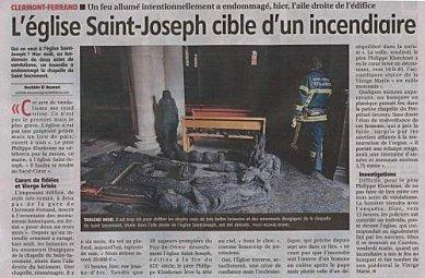 Incendie de l'Eglise Saint Joseph, Chut!