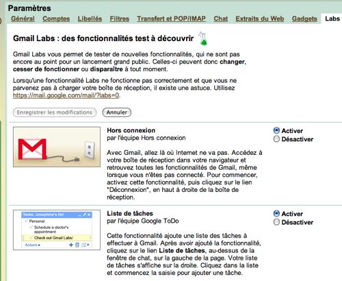 gmail labs 3 GMail Labs disponible sur la version française de GMail
