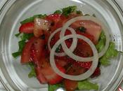 Salade tomate, fraise, basilic