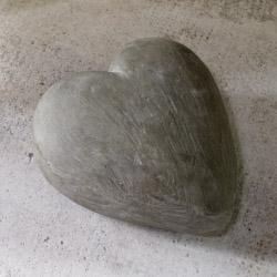 Coeur décoration en ciment - La cabane de Zoé
