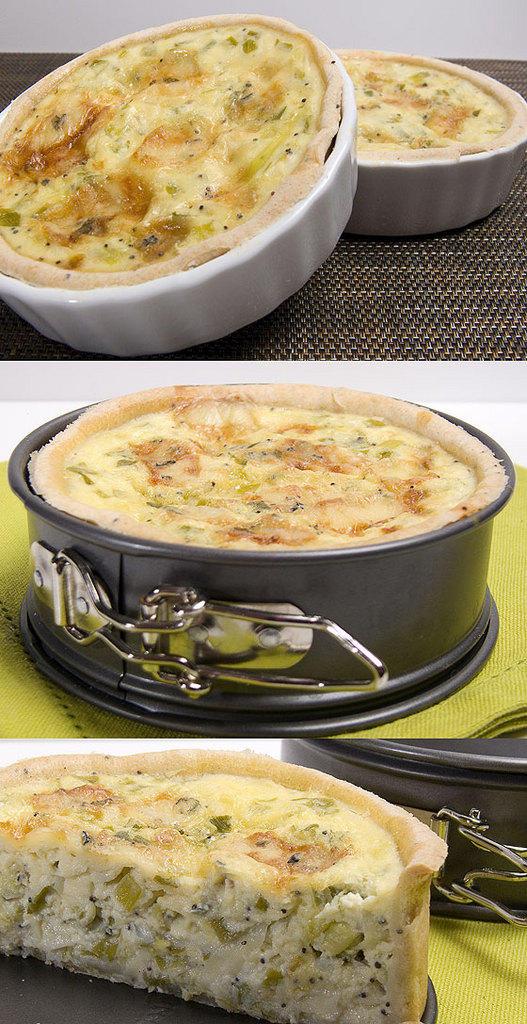 Tarte aux poireaux et bleu d'auvergne