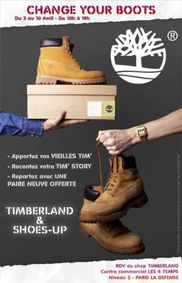 Du 3 Au 10 Avril, Timberland échange votre vieille paire contre une nouvelle