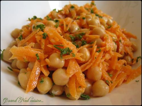 Salade de pois chiches et carottes