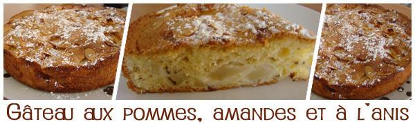 Gâteau aux pommes, amandes et à l'anis