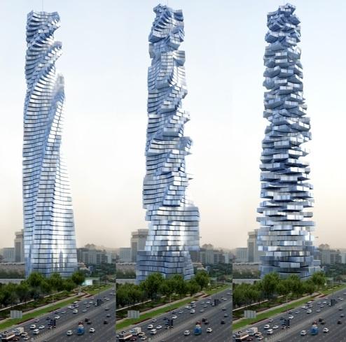 Da Vinci Tour. Dynamique de l'architecture à Dubaï.
