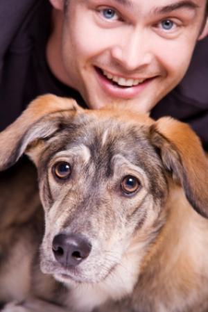 Chien et maître (illustration)