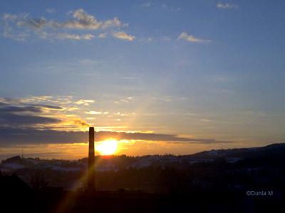 La Chaux-de-Fonds: levé de soleil avril 2009