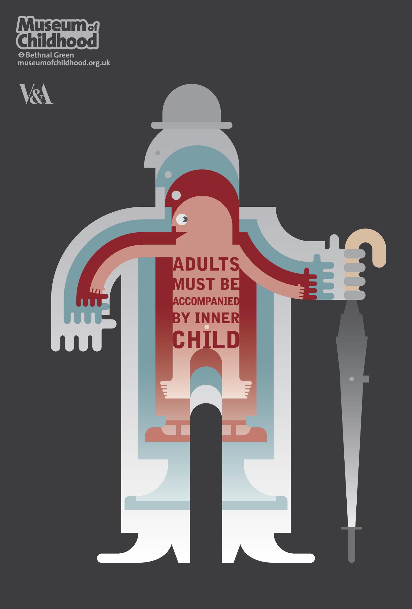 Les adultes doivent être accompagnés de l'enfant qu'ils ont à l'intérieur