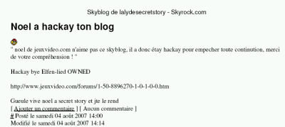 Secret Story sur Skyblog (2/3) : site officiel Secret Story  et skyblogs complémentaires ?