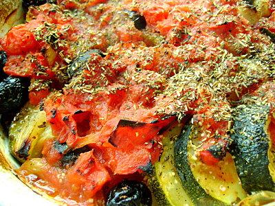 Courgettes à la Tomate et aux Olives Noires