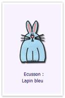 Customize.fr Ecusson Lapin bleu