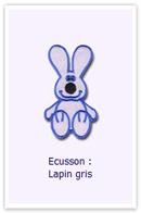 Ecusson Lapin gris Customize.fr