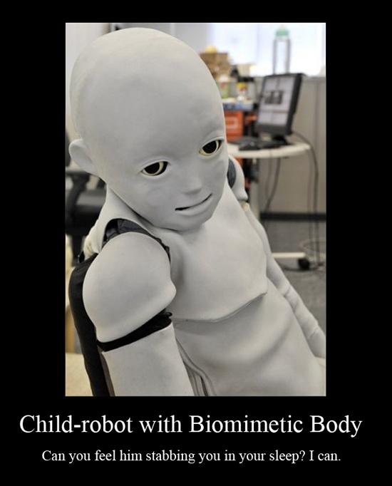 child robot with biomimetic body