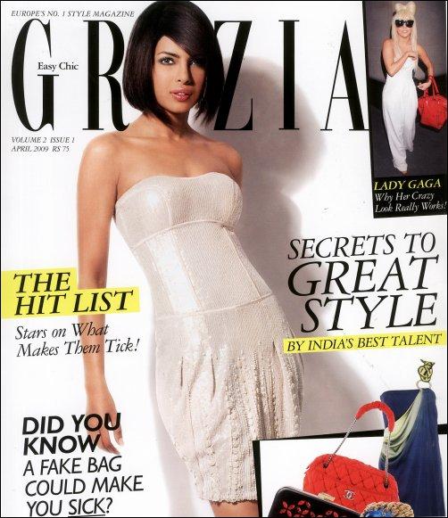 Priyanka Chopra dans 3 couvertures pour Grazia
