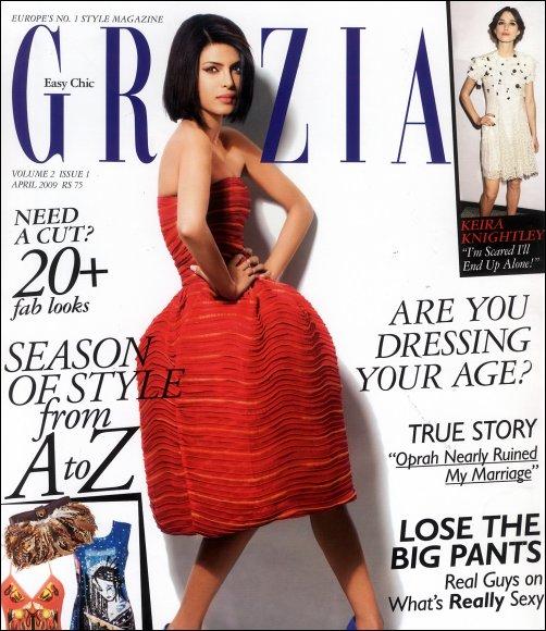 Priyanka Chopra dans 3 couvertures pour Grazia
