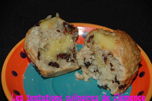 Muffins coco, choco et lemon curd