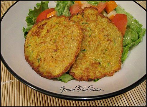 Galettes de quinoa aux légumes