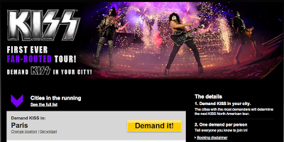 Kiss - les fans décident de la tournée