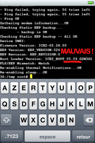 Revenir au baseband 02.28.00 sur iPhone 3G bootloader 5.8