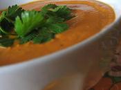 Potage lentilles corail lait coco cari