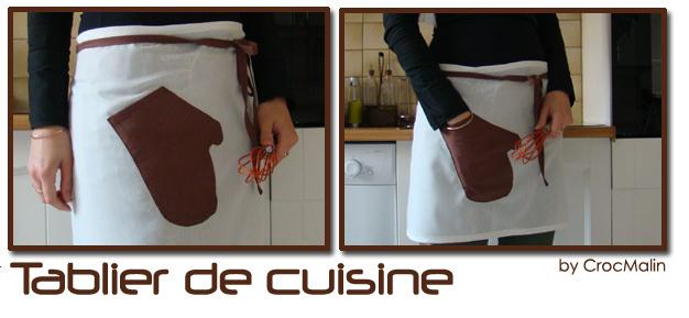 Couture : Tablier de service avec poche