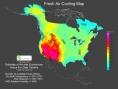 TheGreenGrid - Free cooling map - Canada & USA