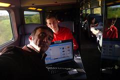 16/04/2009WIth Alexander in the TGV going to Bordeaux...A...