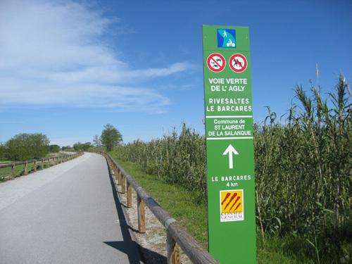 Les voies vertes de l'Agly entre St Laurent et Torreilles