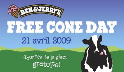 Free cone day, glace gratuite pour tous!
