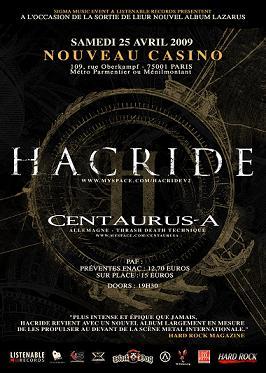 Concert événement : Hacride au Nouveau Casino le 25 avril