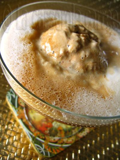 Affogato double café et Frangelico