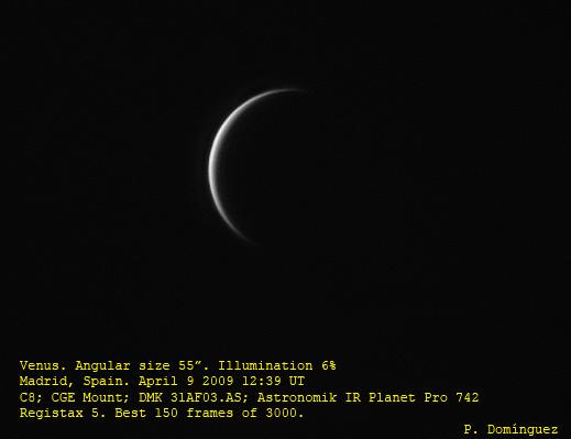 Image de Vénus en infrarouge avec la DMK 31AF03.AS