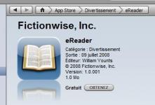 Passage de eReader en version 2.0.2 pour l'iPhone