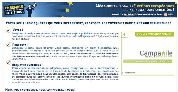 Elections européennes : L’Express.fr en mode participatif