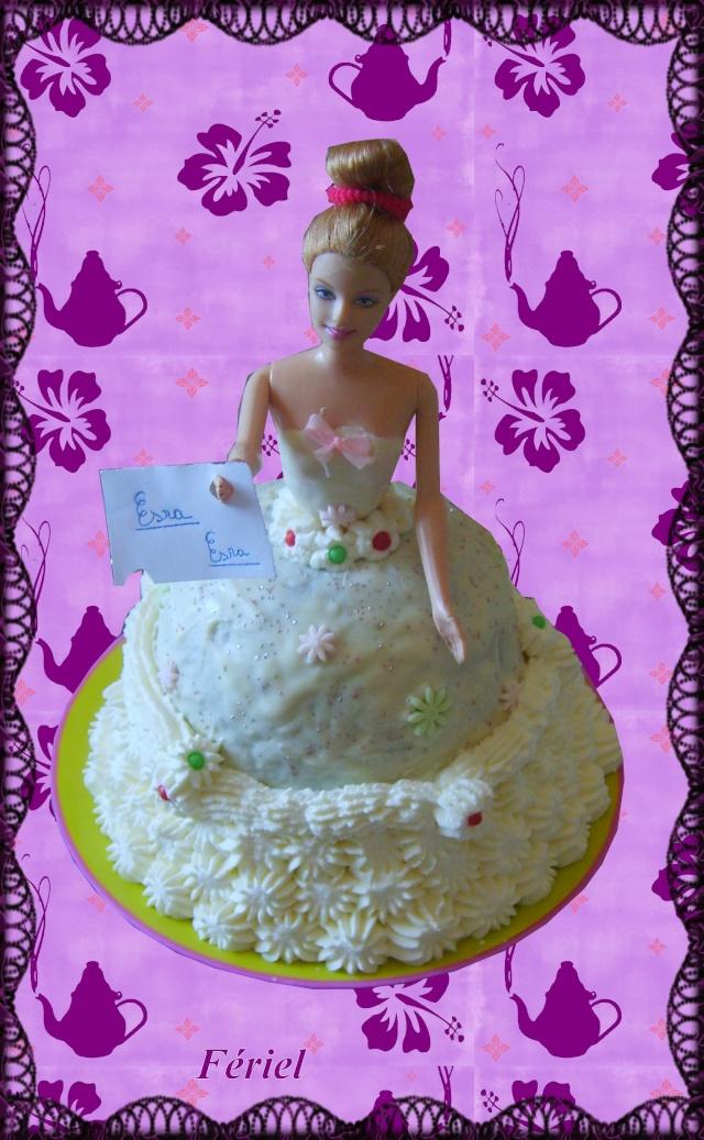 gâteau barbie avec gâteau au micro-onde