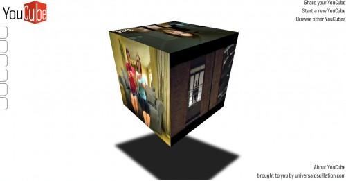 youcube1 500x261 YouCube, visionnez 6 vidéos sur un cube 3D !