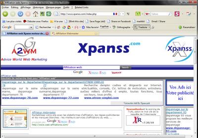 La pertinence des moteurs de recherche: Xpanss.com un nouveau moteur de recherche, répond-t-il aux  critères de pertinence?