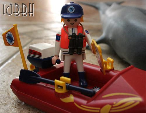 playmobil 4489 explorateur avec bateau et cachalot