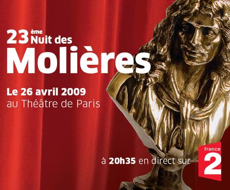 Molières 2009 - Le palmarès 2009 des Molières