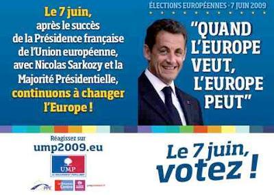 Sarkozy, la tête de gondole de l'UMP pour l'Europe