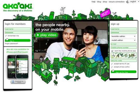 Page d'accueil du nouveau réseau social développé par des étudiants des Beaux-Arts de Berlin, Aka-Aki. | AKA-AKI Page d'accueil du nouveau réseau social développé par des étudiants des Beaux-Arts de Berlin, Aka-Aki. | AKA-AKI