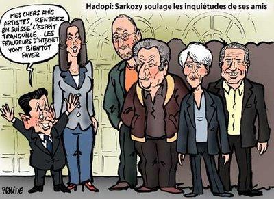 Sarkozy et la vache Hadopi