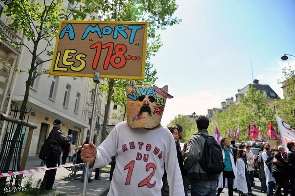 Manfestation des Blouses blanches et des Enseignants-chercheurs