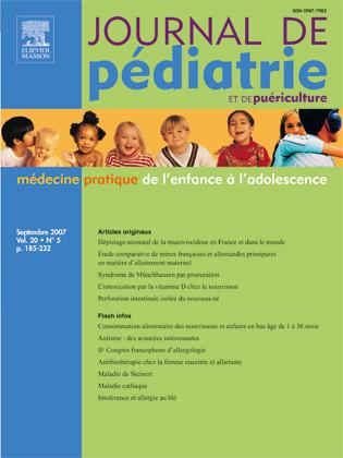 Journal De Pediatrie Et De Puericulture 2005 - 2009