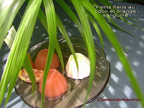 Petits flancs au coco et orange sanguine.....sans oeuf...!