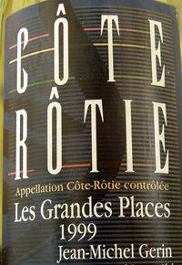 Gérin J.M. “Les Grandes Places 1999″  Côte-Rotie