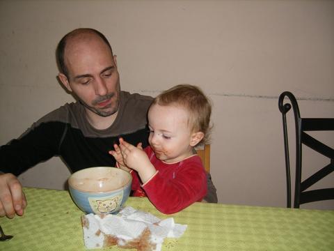 Un petit déj' avec papa
